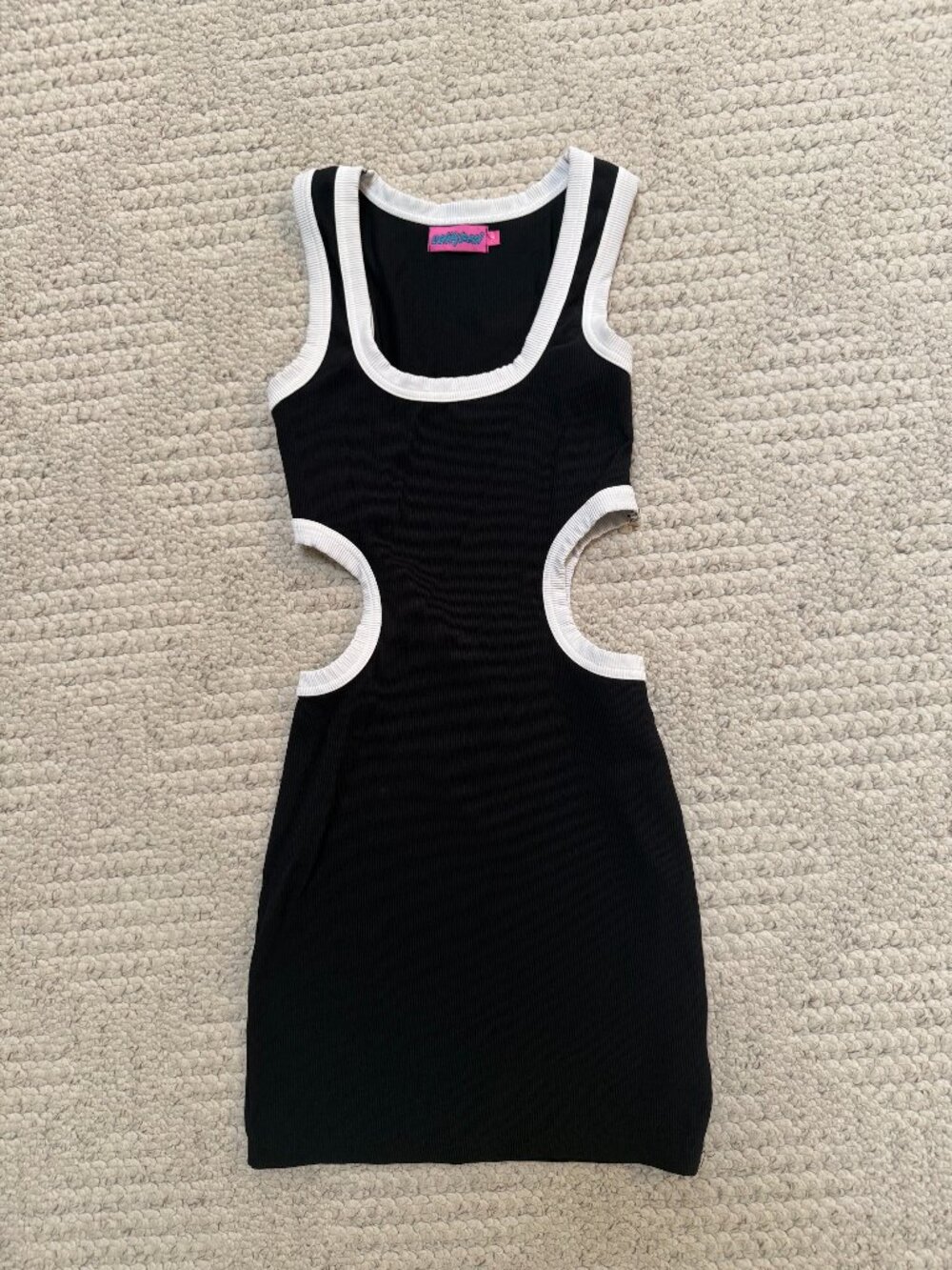 Edikted black dress with white trim - Size XS